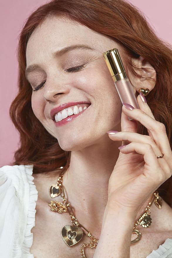 Winky Lux Rose Petal Liquid Eyeshadow, Longwear, Buildable, High-Pigment, Blendable, Crease-Proof, with Hydrating Vitamin E & Mango Seed Butter, Clean Beauty, Cruelty-Free, Vegan, Sunflower Shimmer
