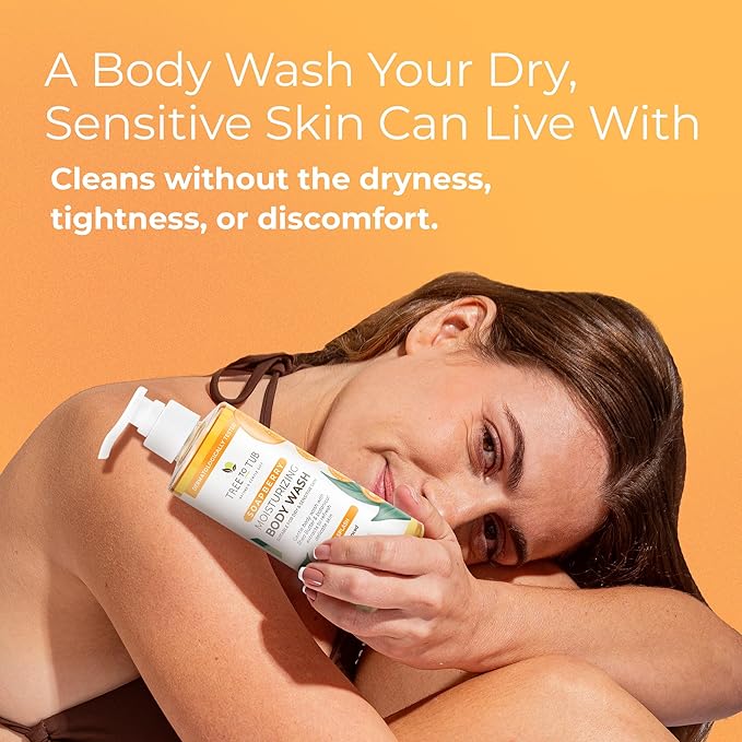 Tree to Tub Citrus Body Wash for Dry Skin & Sensitive Skin - pH Balanced Moisturizing Body Wash, Hydrating Sulfate Free Body Soap for Women & Men