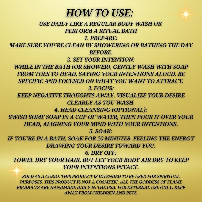 Yemaya Shower Gel – Handmade 8 oz Altar-Charged Body Wash for Divine Feminine Energy, Protection & Healing – Inspired by African Orisha, Santería & Ifá Traditions