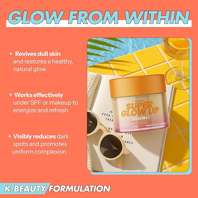 Vitamin C Day Cream - Dermatologist Tested, Anti- Aging, Korean Skin Care - Hydrates, Evens Skin Tone & Boosts Radiance - Clean Beauty, Vegan, Non-GMO, Cruelty-Free - 1.69 Fl Oz