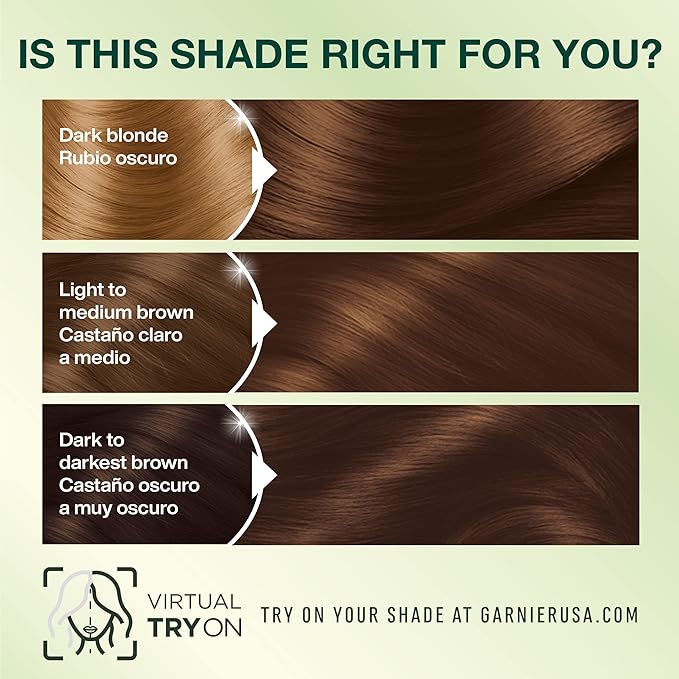 Garnier Nutrisse Ultra Crème Hair Color, Permanent Hair Dye with 100% Gray Coverage, Vegan & Cruelty-Free, 535 Medium Gold Mahogany Brown (Chocolate Caramel), 1 Count
