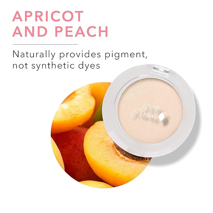 100% PURE Pressed Powder Eye Shadow (Fruit Pigmented), Star Shimmer Eyeshadow, Buildable Pigment, Easy to Apply, Natural Makeup (Soft Gold Sheen w/ Yellow Undertones) - 0.07 oz
