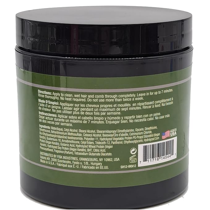 Difeel Vegan Keratin Anti-Frizz Hair Mask 12 oz. - Vegan and Cruelty Free