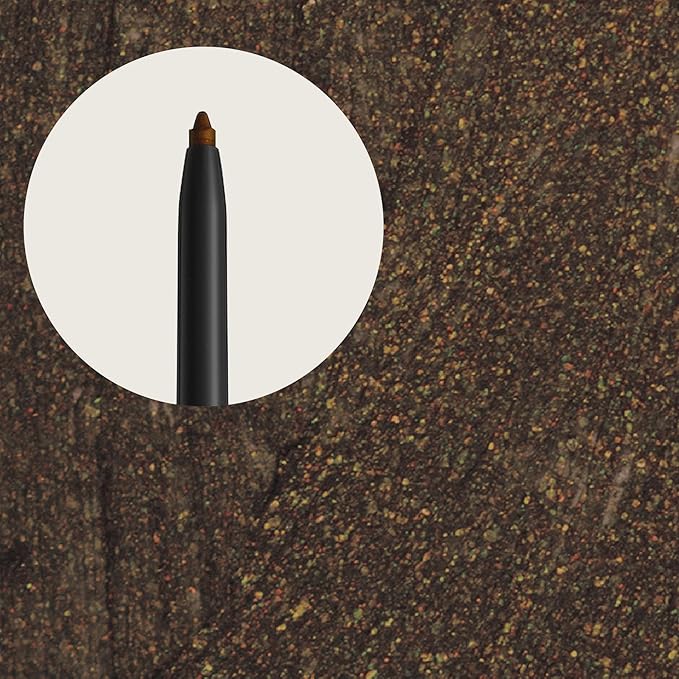 Sandstone Scandinavia Hypoallergenic Waterproof Metallic Eyeliner Pencil – Brown – Fragrance-Free, Vegan – Smudge-Proof Eye Liner for Sensitive Eyes