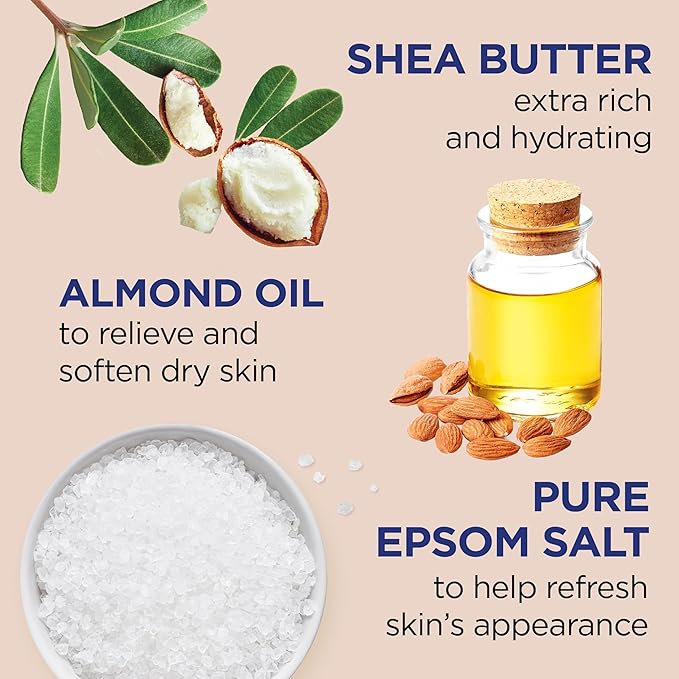 Dr Teal's Foaming Bath with Pure Epsom Salt, Shea Butter & Almond, 34 fl oz (Pack of 4)