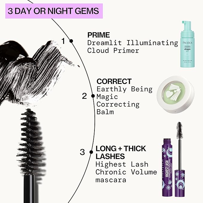 Pacifica Beauty, Highest Lash Chronic Volume Mascara, Black, Lash Lift + Conditioning, Vitamin B + Coconut, Silicone, Sulfate + Paraben Free, Vegan and Cruelty Free