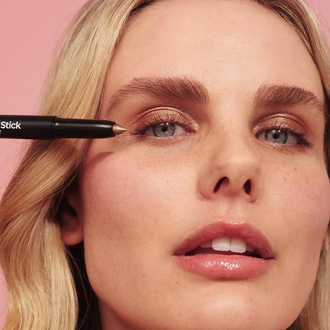 MCoBeauty Eyeshadow Stick - Copper - Creamy Shimmer Eye Crayon with Built-In Sharpener - Multi-Use Cream Eye Shadow Stick & Eyeliner, Highly Pigmented Blendable Vegan Eye Makeup
