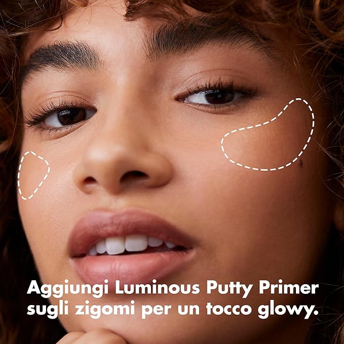 e.l.f. Luminous Putty Primer,Skin Perfecting,Lightweight,Silky,Long Lasting,Hydrates,Creates a Smooth Base,Illuminates,Plumps,Infused with hyaluronic acid and vegan collagen,0.74 Oz,(Pack of 2)