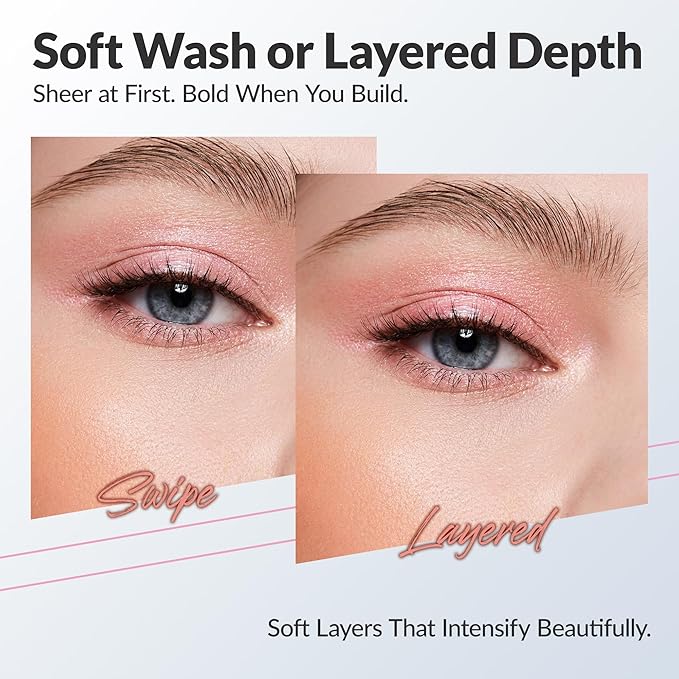 BEPHOLAN Rose Pink Liquid Eyeshadow With Subtle Shimmer.Waterproof,Long-Lasting, Neutral Naked Smooth Creamy Eyeshadow Lightweight(Malibu Sunset 04#)