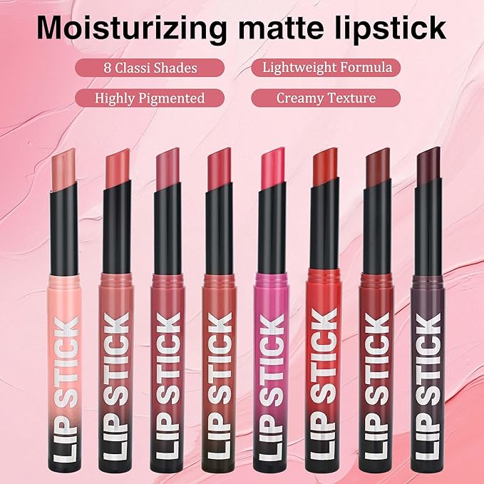 Taupe Red Lipstick for Women，Matte Velvet Satin Lipsticks，Hydrate Lip stick Non-Drying Long Lasting Lip Stain Daily Makeup，Creamy Silky Texture，Highly pigment Formula，Vegan & Cruelty-Free，A07#