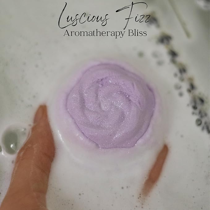 EvolutionUSA Lavender Dreams Bath Bombs for Women – 3 Organic Flower Bath Bombs, Soft Lavender Bath Fizzers, Womens Bath Gift Valentines or Easter, Lush Bath for Girls, Mothers Day Bathbombs