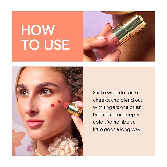 Winky Lux Cheeky Rose Liquid Blush – Gel-Cream with Buildable Color, Lightweight Velvet Finish, Long-Lasting Cool Pink Shade, Lovely
