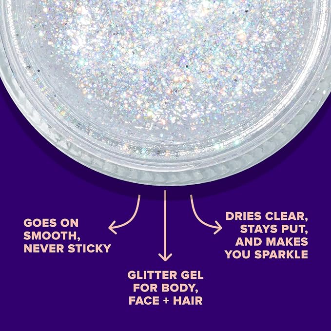 UNICORN SNOT Holographic Face Glitter & Body Glitter Gel | Hair Glitter, Vegan & Cruelty Free, 1.7 oz Silver Glitter (Disco)