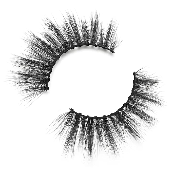 Lilly Lashes Click Magnetic Eyelashes - Miami Flare Magnetic Faux Mink Lashes for a Natural Look - False, Wispy Magnet Eyelashes - Vegan Makeup Lash Extension - Magnetic Eyelashes Without Eyeliner