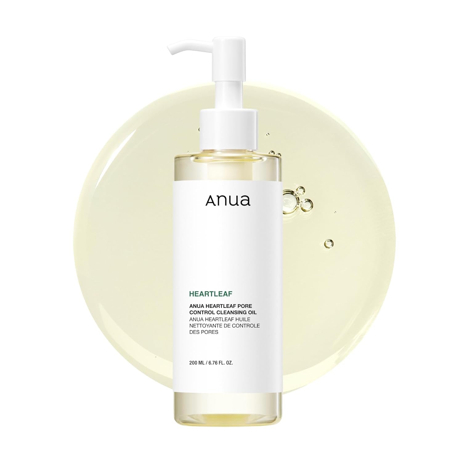 Heartleaf Pore Control Cleansing Oil, Oil Cleanser for Face, Makeup Blackhead Remover, Korean Skin Care 6.76 Fl Oz(200Ml) (Original)