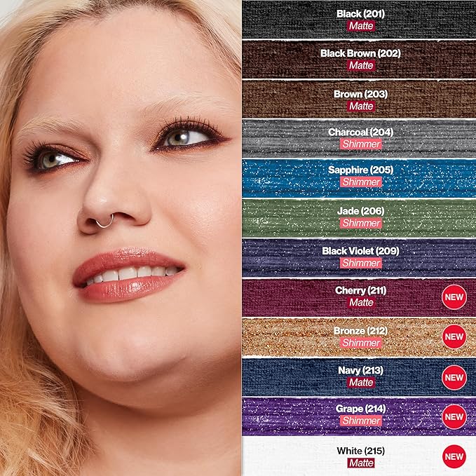 REVLON ColorStay Pencil Waterproof Eyeliner,Smudge-Proof,Eye Makeup with Built-In Sharpener,203 Brown,0.01 oz,(Pack of 2)