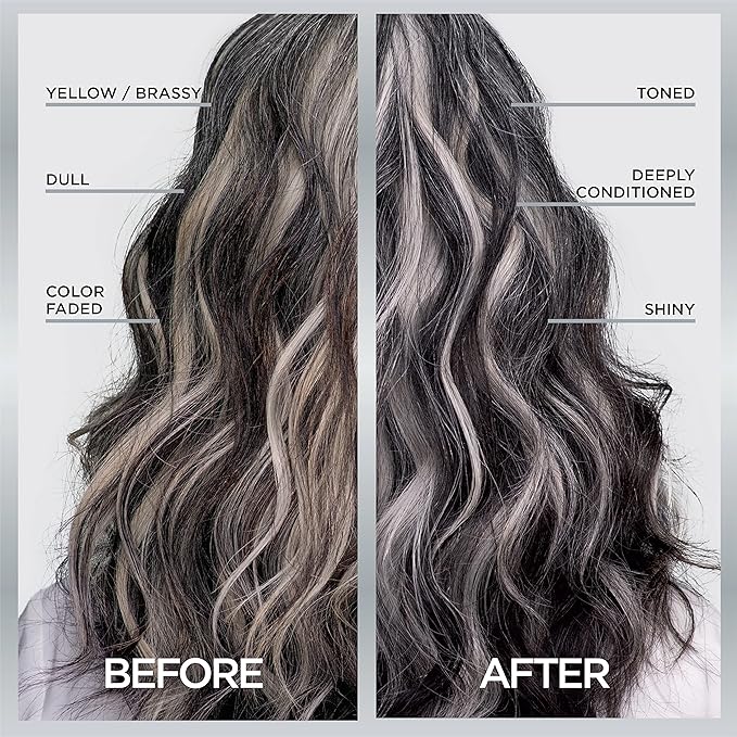 L’Oreal Paris Le Color Gloss One Step Toning Gloss, In-Shower Hair Toner with Deep Conditioning Treatment Formula for Gray Hair, Silver Slate, 1 Kit