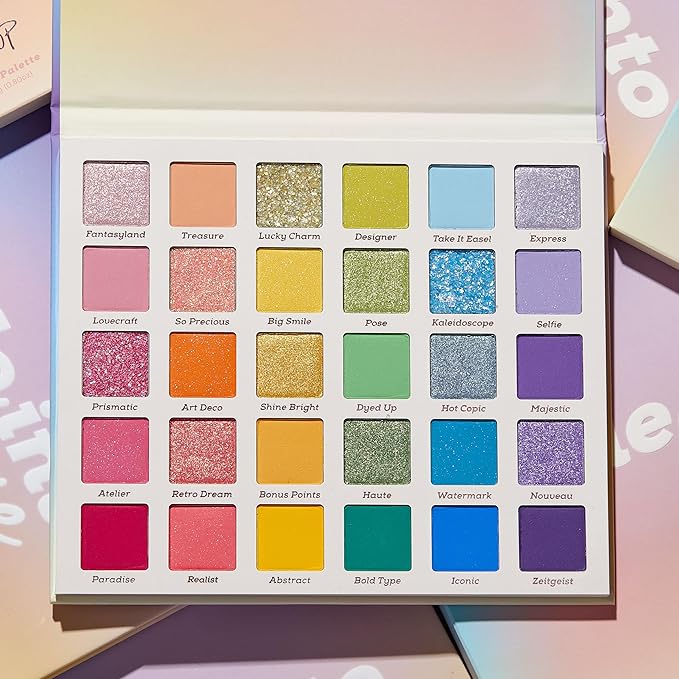 ColourPop Fade Into Hue Eyeshadow Palette - Multi-Color Eye Makeup Palette with Matte, Metallic & Glitter Finishes - High-Pigment Eye Makeup with a Long-Wearing Formula (0.8 oz)