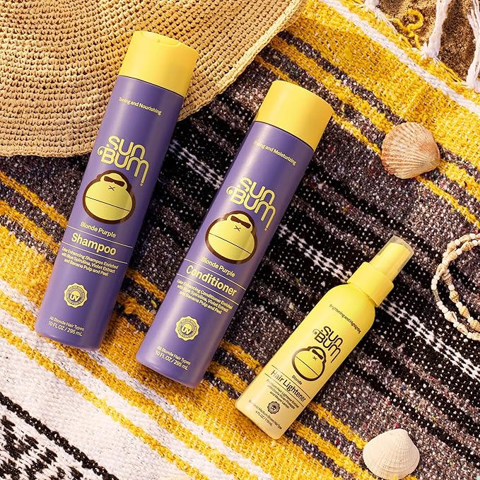 Sun Bum Hair Lightener Spray - For Blonde to Medium Brown Hair Types - UV Protecting - Enriched with Pineapple and Meyer Lemon - Vegan - 4 oz