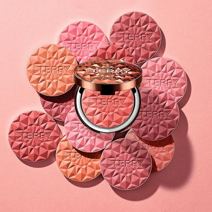 By Terry Tea To Tan Blush Powder - Organic Black Tea and Shea Butter Infused Blush for Cheeks - Vegan Skincare Face Makeup - N3 Pink Passion - 0.24 oz
