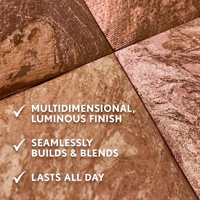 COVERGIRL TruBlend Skin Enhancer Baked Luminous Bronzer, with Hyaluronic Acid & White Rose Extract, Blends Seamlessly - 300 Honey Bun (Light Bronze with Champagne Swirls)