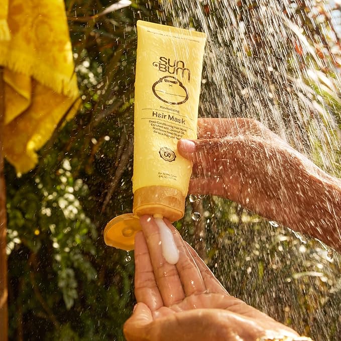 Sun Bum Revitalizing Deep Conditioning Hair Mask - Moisturizing and Restoring Treatment for Damaged Hair - Strengthening - Smoothing and Nourishing Formula - Vegan and Cruelty Free - 6 oz