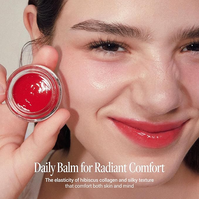 ANILLO Petal Glow Balm - Korean Tinted Lip and Cheek Balm with Volufilinsome, Hyaluronic Acid Complex & Hibiscus Collagen - Glossy and Vegan K Beauty Lip Moisturizer & Cheek Blush (0.18 oz)