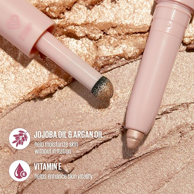 Kaja Eyeshadow - Wink Dazzle 01 Ice Illusion (Shimmer) | Glitter, Smudge Proof, Creamy Formula, Vegan, Cruelty-Free, Creamy, Blendable, High Pigmentation Shimmer Stick, Long Lasting, Waterproof