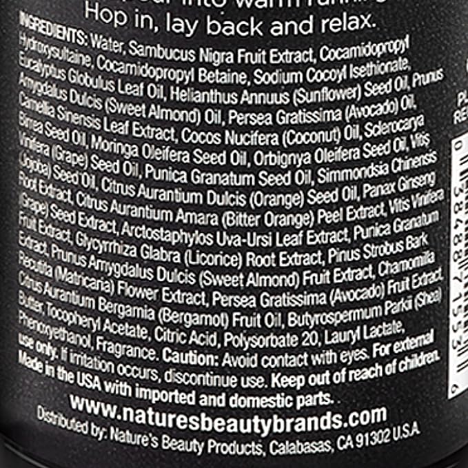 Nature's Beauty Elderberry Eucalyptus Stress Relief Body Wash Multi-Pack - Gentle Bath + Body Cleanser, Restore Skin Made w/Shea Butter, Avocado Oil, and Sweet Almond Oil, 12 fl oz (2 Pack)