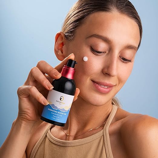 Decollage Hydrating Water Gel Travel Size Moisturizer 1.7 fl oz for Smooth and Glowing Skin with Hyaluronic Acid, Ceramide NP Fragrance Free, Oil Free, PETA Certified Vegan Skincare