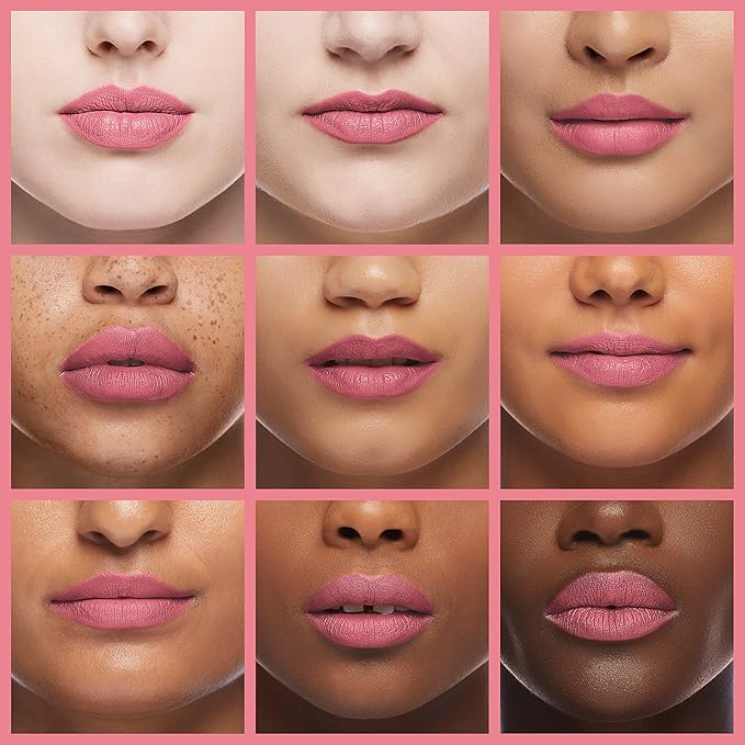 wet n wild Mega Last Matte Lip Color, Semi Matte Hyaluronic Acid Infused, Long Lasting Full Coverage for a Nourishing Pout, Cruelty-Free & Vegan - Think Pink