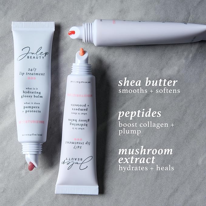 Julep 24/7 Lip Treatment – Hydrating & Glossy Lip Balm and Lip Sleeping Mask with Shea Butter – Moisturize, Protect & Soothe – Vegan & Cruelty-Free - Act Natural (Sheer Nude)