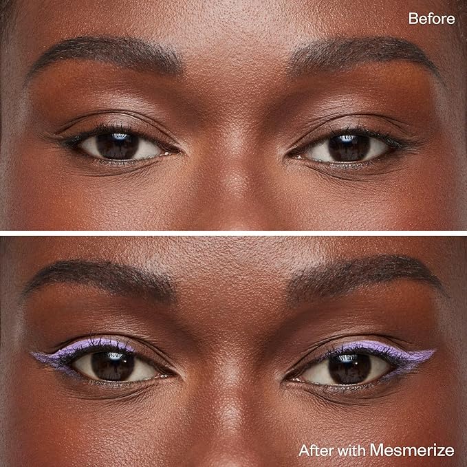 Kosas Soulgazer Gel Eyeliner (Mesmerize) - Waterproof, Smudge-Proof Pen with Hyaluronic Acid - Retractable Eyeliner Pencil with Sharpener & Smudger, Long-Lasting - Soft Lilac Matte