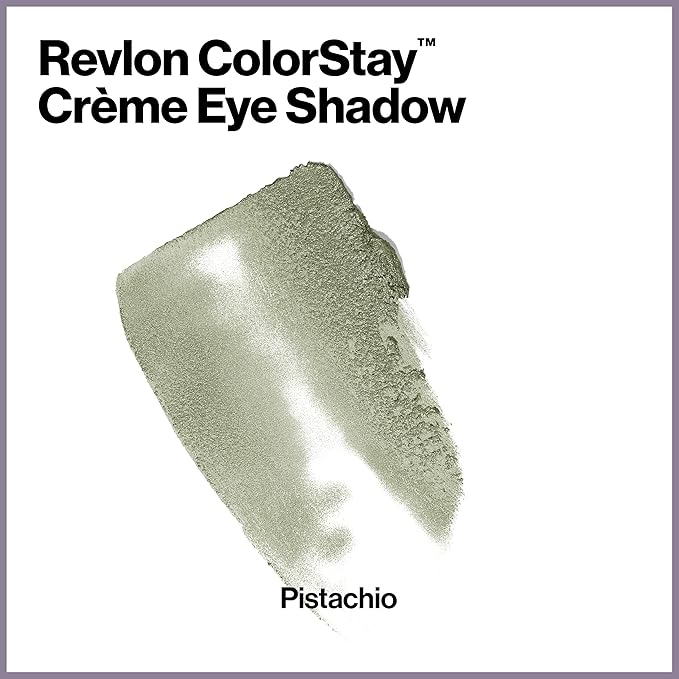 Revlon Colorstay Creme Eye Shadow, Longwear Blendable Matte or Shimmer Eye Makeup with Applicator Brush in Green, Pistachio (735), 0.18 Ounce (Pack of 1)