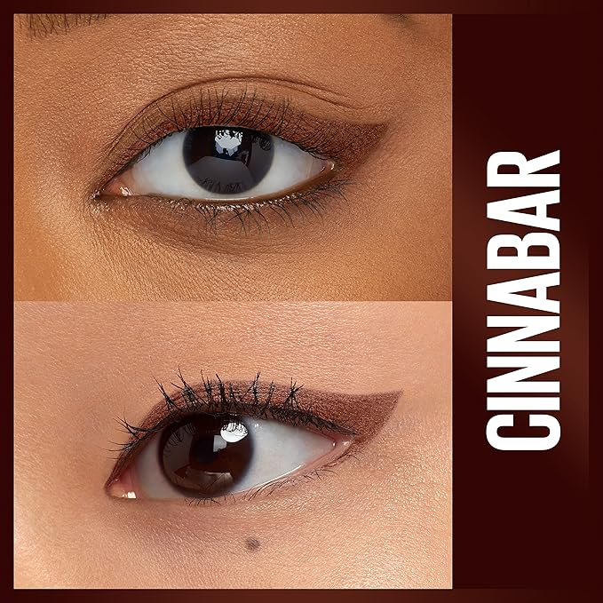 Maybelline Unstoppable Waterproof Mechanical Brown Eyeliner Pencil, Easy to Apply, Smooth Glide, Up to 24 Hour Wear, Cinnabar, Pack of 2