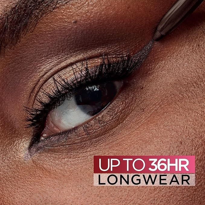 L'Oreal Paris Infallible Grip Mechanical Gel Eyeliner Pencil,Smudge-Resistant,Waterproof Eye Makeup with Up to 36HR Wear,Brown Denim,0.01 Oz,(Pack of 2)
