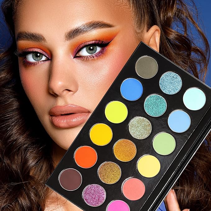 18 color eyeshadow palette,vegan eye shadow with special colors eyeshadow cosmetic Matte duochrome eyeshadow (make up-2)