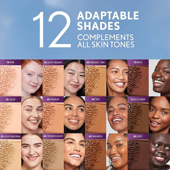 Covergirl Simply Ageless Skin Perfector Essence Foundation, 80 Deep, Tinted Skincare Makeup Hybrid, Sheer Tint, Radiant Finish, Glowy Finish, Vegan Formula, 1.0oz
