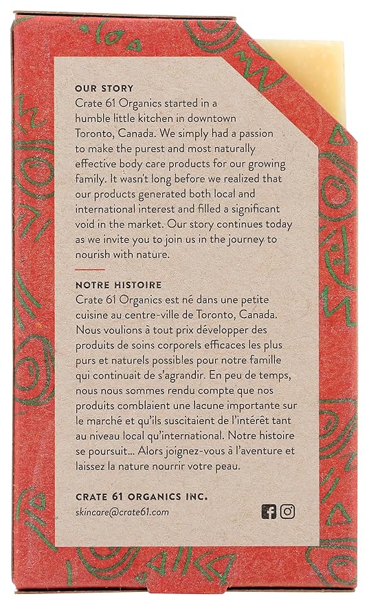 Crate 61 Soap Bar, Avocado Grapefruit, All Natural, Vegan, Cruelty Free, 4 Ounce (Pack of 8)