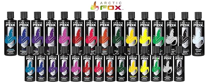 ARCTIC FOX Vegan and Cruelty-Free Semi-Permanent Hair Color Dye (4 Fl Oz, ELECTRIC PARADISE)