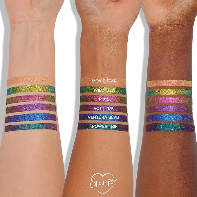 ColourPop Crème Gel Waterproof Chrome Eyeliner - 18HR Wear, Ultra-Pigmented Eyeliner Pencil with Matte & Metallic Finishes - Smudge-Proof, Vegan & Cruelty-Free - Pixie (0.01 oz)