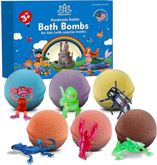 Bath Bombs for Kids Set with Toys Surprise Inside for Kids (Surprise Toys)