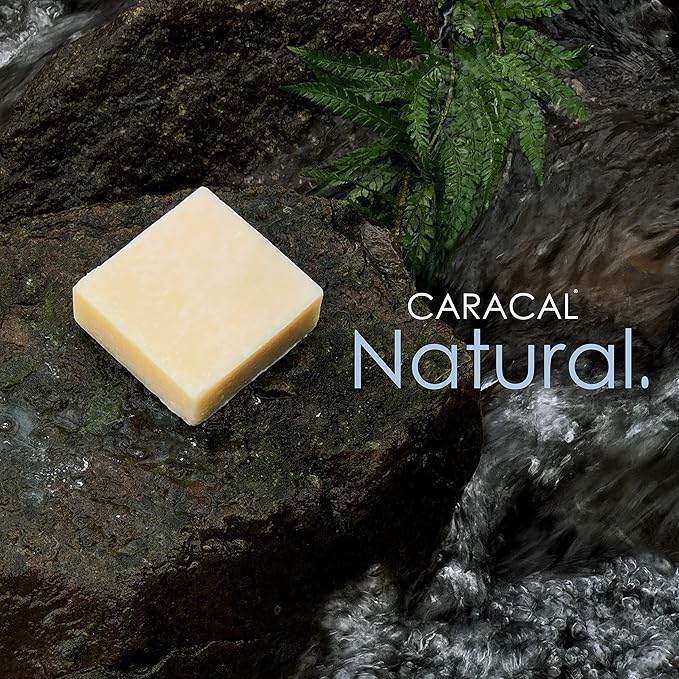 CARACAL Fragrance-Free Hemp Argan Neem Herbal Soap Bar (3-Pack) Purely Special – All Natural Olive, Castor Oils, Cocoa & Shea Butter