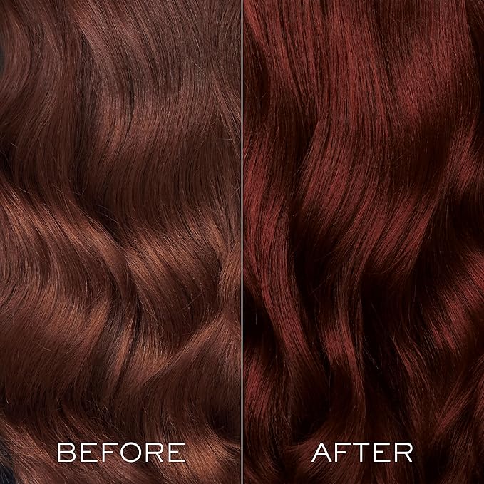 Kristin Ess Hair Gloss in Ruby Medium True Red - 4 Wk Semi Permanent Hair Color for Women - Vivid Red Color Depositing Conditioner & Toner for Vibrant Color + Shine - Hair Dye Glaze - Vegan