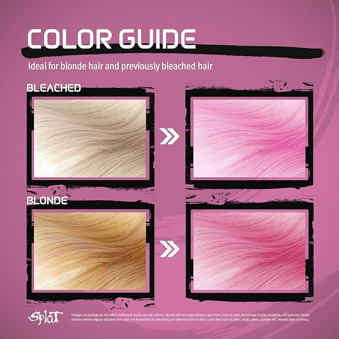 Splat Midnight Rosetta Semi Permanent Hair Dye Kit for Blondes, 1 Application, Includes Deep Reconstructor Conditioner, Lasts 30 Washes, No Bleach Required, Vegan & Cruelty Free Hair Color
