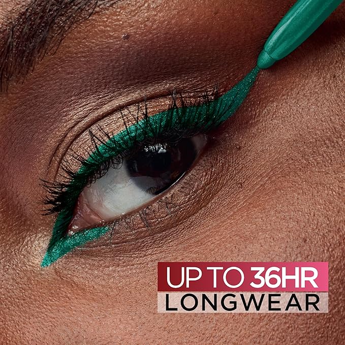 L'ORÉAL Infallible Grip Mechanical Gel Eyeliner Pencil, Smudge-Resistant, Waterproof Eye Makeup with Up to 36HR Wear, Emerald Green, 1 Kit, 1 Fl Oz (Pack of 1)