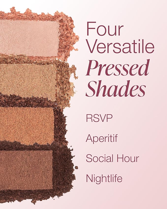 Mineral Fusion Eyeshadow Palette | Vegan Eye Makeup with Matte, Satin, and Shimmer Finishes | Natural, Lightweight Formula (Soiree)