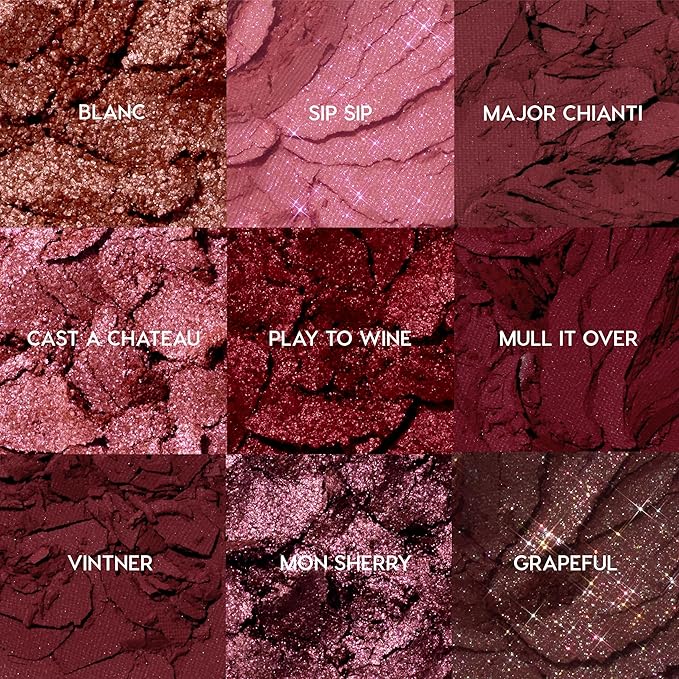 ColourPop Wine & Only Eyeshadow Palette - Deep Red & Burgundy Eye Makeup Palette with Matte, Metallic and Matte Sparkle Finishes - High-Pigment Eye Makeup with a Long-Wearing Formula (0.3 oz)
