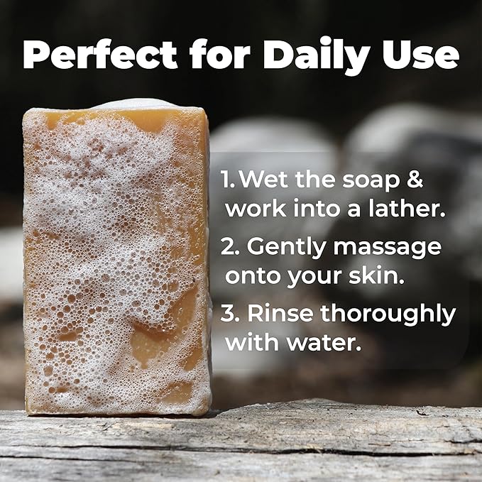 Turmeric Kojic Acid Soap Bar with Coconut Oil, Shea Butter & Essential Oils – Handcrafted in USA, Vegan Natural Face & Body Bar for All Skin Types, 4oz
