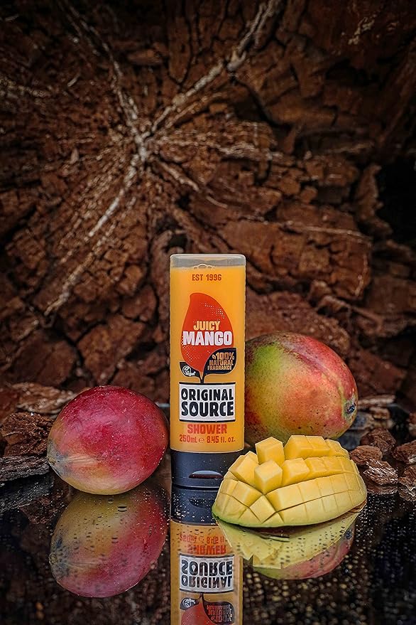 Original Source Mango Shower Gel, 100 Percent Natural Fragrance, Vegan, Cruelty Free, Paraben Free, Bulk Buy, Pack of 6 x 250 ml